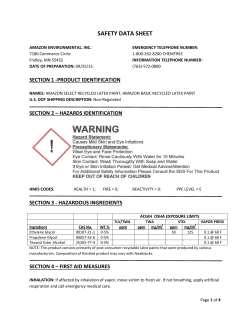 safety data sheet