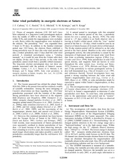 Solar wind periodicity in energetic electrons at Saturn