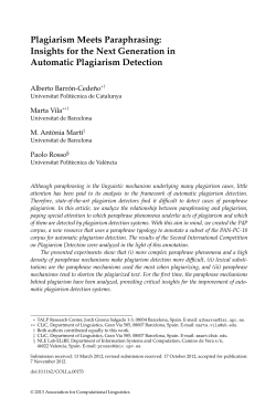 Plagiarism Meets Paraphrasing: Insights for the