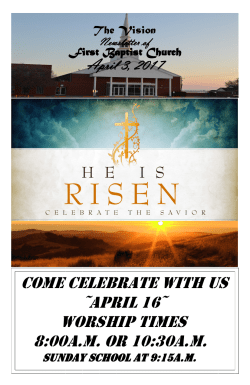 Come Celebrate with us ~April 16~ Worship Times 8:00a.m. or 10