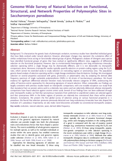 Genome-Wide Survey of Natural Selection on