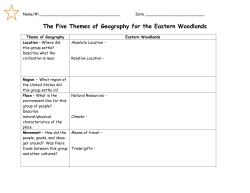 The Five Themes of Geography for the Eastern Woodlands