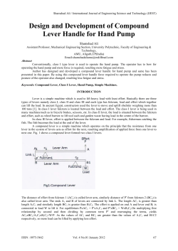 Design and Development of Compound Lever