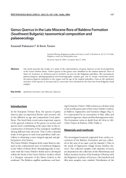 Genus Quercusin the Late Miocene flora of Baldevo