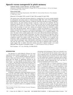 Speech versus nonspeech in pitch memory