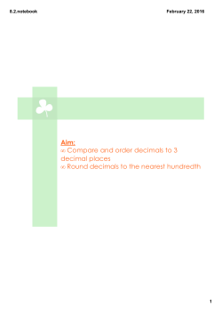 Round Decimals to the Nearest Hundredth