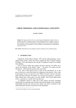 chess thinking and configural concepts