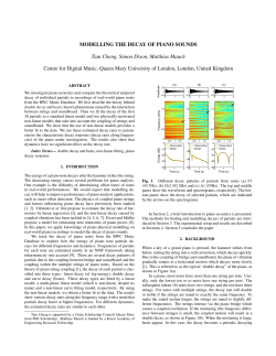 Modelling the Decay of Piano Sounds