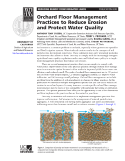 Orchard Floor Management Practices to Reduce Erosion and