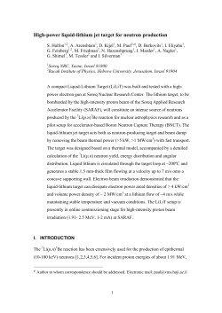 High-power liquid-lithium jet target for neutron production