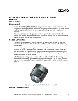 Application Note &mdash; Designing Around an Active Heatsink