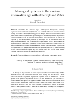 Ideological cynicism in the modern information age
