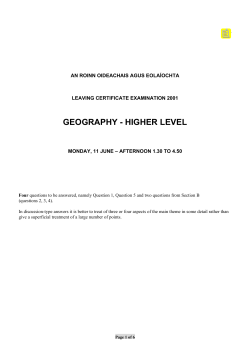 geography - higher level