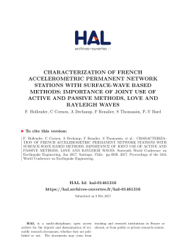characterization of french accelerometric permanent network