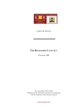 Registered Land Act, Cap 300