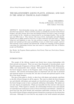 THE RELATIONSHIPS AMONG PLANTS, ANIMALS, AND MAN IN