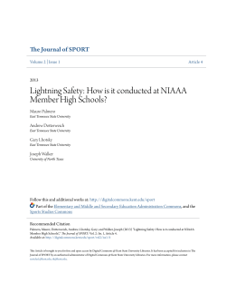 Lightning Safety: How is it conducted at NIAAA Member High Schools?