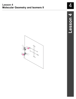Lesson 4 Molecular Geometry and Isomers II