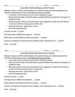 Scientific Method Mini Poster
