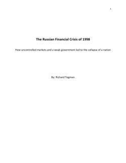 The Russian financial crisis of 1998