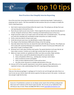 Best Practices that Simplify Interim Reporting