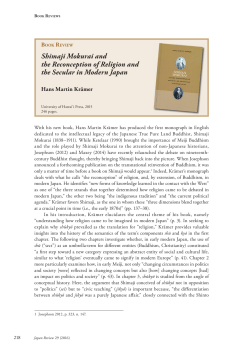Shimaji Mokurai and the Reconception of Religion