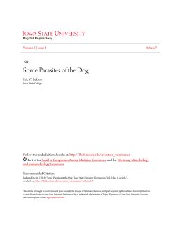 Some Parasites of the Dog - Iowa State University Digital Repository