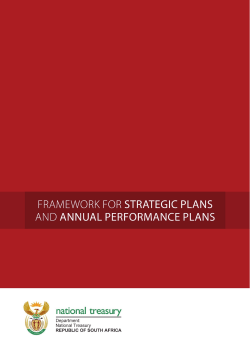Framework for strategic planning and annual