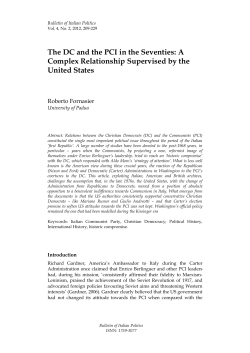 The DC and the PCI in the Seventies: A Complex Relationship