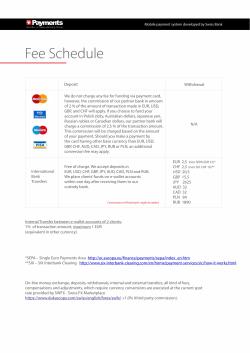Fee Schedule