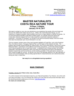 master naturalists costa rica nature tour