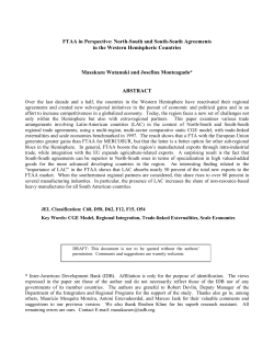 FTAA in perspective: North-South and South
