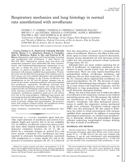 Respiratory mechanics and lung histology in normal rats