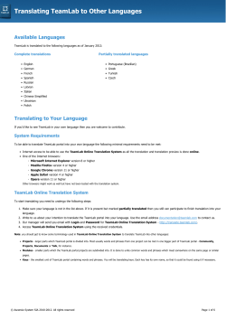 Translating TeamLab to Other Languages