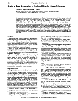 Kinetics of Silane Decomposition by Atomic and Molecular Nitrogen