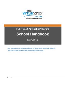 Full-Time 9-12 Public Program School Handbook