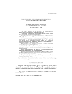Contamination with uranium from natural an