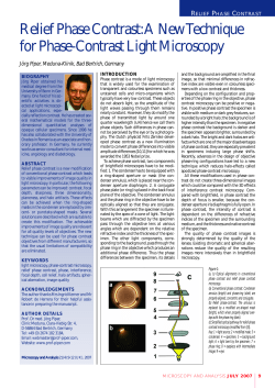 Relief phase contrast: A new technique for phase