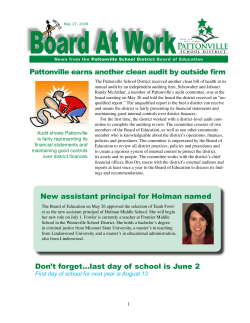 Pattonville earns another clean audit by outside firm New assistant
