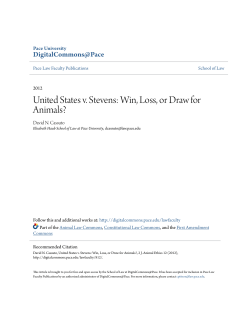 United States v. Stevens: Win, Loss, or Draw for Animals?