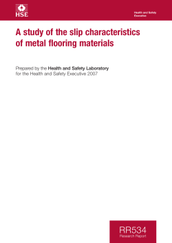 RR534 - A study of the slip characteristics of metal flooring