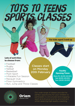 tots to teens sports classes