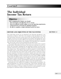 The Individual Income Tax Return