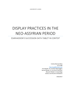 display practices in the neo-assyrian period