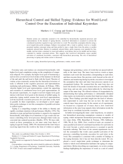 Hierarchical Control and Skilled Typing: Evidence for Word