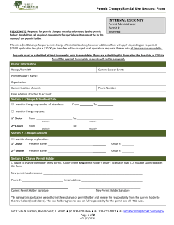 Permit Change Form