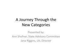 A Journey Through the New Categories