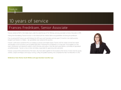Frances Fredriksen - McCullough Robertson Lawyers