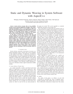 Static and Dynamic Weaving in System Software with AspectC++