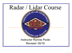 Radar / Lidar Course